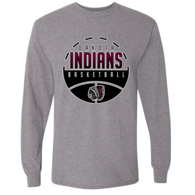 Dakota Indians Basketball 2025 - DryBlend® 50/50 Long Sleeve T-Shirt Thumbnail